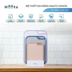 Bộ 3 Thớt Kháng Khuẩn Cao Cấp Haatz CIM296 - Thớt Đa Năng Chất Liệu Polypropylene Chống Nấm Mốc, Dễ Vệ Sinh, Bảo Hành 24 Tháng