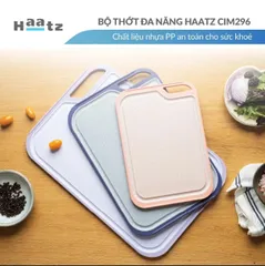 Bộ 3 Thớt Kháng Khuẩn Cao Cấp Haatz CIM296 - Thớt Đa Năng Chất Liệu Polypropylene Chống Nấm Mốc, Dễ Vệ Sinh, Bảo Hành 24 Tháng