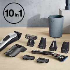 Tông Đơ Đa Năng Braun MGK7220 10-in-1 - Cạo Tỉa Râu, Tóc, Lông Mũi An Toàn, Sạc Pin Dễ Dàng, Chống Nước