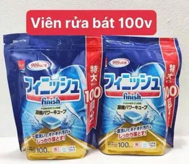 Viên rửa bát Finish Nhật Bản 100 viên - Giải pháp tẩy rửa mạnh mẽ cho chén bát sạch bóng và bếp gọn gàng