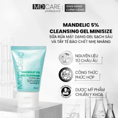 Sữa Rửa Mặt MD Care Mandelic 5% Gel Cleanser - Tẩy Tế Bào Chết Nhẹ Nhàng, Sạch Sâu, Phù Hợp Mọi Loại Da 30ml
