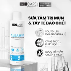 Sữa Tắm MD Care C.L.E.A.N.S.E AHAs & BHA - Tẩy Tế Bào Chết & Giảm Mụn Cho Da Mịn Màng, 200ml