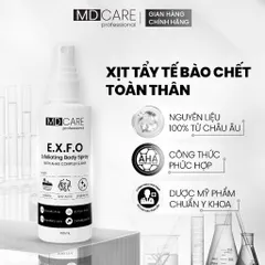 Xịt Tẩy Tế Bào Chết Toàn Thân MD CARE 100ml - Xịt Dưỡng Da AHA/BHA Giúp Loại Bỏ Mụn, Thâm, Và Cải Thiện Kết Cấu Da