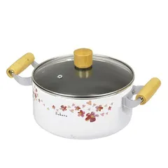 Nồi Chống Dính Hoa Anh Đào 20cm Pearl Metal - Tay Cầm Gỗ, Dùng Cho Tất Cả Loại Bếp, Chất Liệu Cao Cấp Nhập Khẩu Nhật Bản