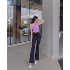 quần loe công sở chất tuyết mưa