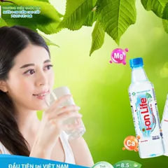 Nước uống ion kiềm thương hiệu i-on Life 450ml thùng 24 chai công nghệ Nhật bản khỏe ruột mát da