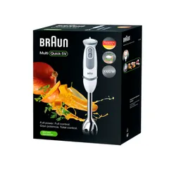Máy xay cầm tay Braun MQ5200 Soup Vario - 1000W, 21 tốc độ, xay sinh tố & chế biến đồ ăn dặm cho bé, thiết kế hiện đại, made in Romania