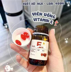 Vitamin E Đỏ Nga Hũ Thủy Tinh 30v - Hỗ Trợ Sức Khỏe Não Bộ, Bảo Vệ Mắt và Cải Thiện Da, Tóc Khỏe Mạnh