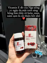 Vitamin E Đỏ Nga Hũ Thủy Tinh 30v - Hỗ Trợ Sức Khỏe Não Bộ, Bảo Vệ Mắt và Cải Thiện Da, Tóc Khỏe Mạnh