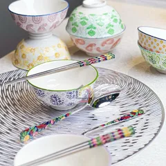 Set Đũa Thìa Ăn Phở Magrace Paris - Hộp 6 Đôi Đũa & 6 Thìa Inox 304 Sang Trọng, An Toàn, Quà Tặng Độc Đáo