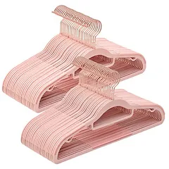 Bộ 50 Móc Treo Quần Áo Songmics Nhựa ABS Màu Hồng - Chắc Chắn, Chống Trượt, Kiểu Dáng Tiết Kiệm Không Gian, Tải Trọng 5kg