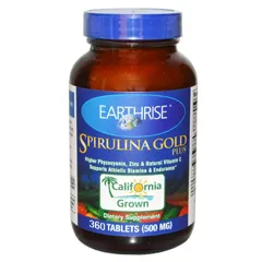 Tảo Mặt Trời Spirulina Gold Plus 360v - Hỗ Trợ Tăng Cân Tự Nhiên, Bổ Sung Vitamin C, Thực Phẩm Chức Năng Mỹ