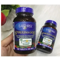 Tảo Mặt Trời Spirulina Gold Plus 360v - Hỗ Trợ Tăng Cân Tự Nhiên, Bổ Sung Vitamin C, Thực Phẩm Chức Năng Mỹ