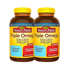 Viên Uống Triple Omega 74 Viên, Nature Made Của Mỹ