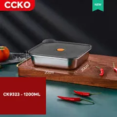 Hộp Đựng Thực Phẩm Tươi Sống CCKO CK9323 - Inox 304 Cao Cấp và Silicone Bảo Quản Thực Phẩm An Toàn, Giữ Tươi Lâu Hơn
