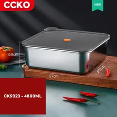 Hộp Đựng Thực Phẩm Tươi Sống CCKO CK9323 - Inox 304 Cao Cấp và Silicone Bảo Quản Thực Phẩm An Toàn, Giữ Tươi Lâu Hơn