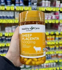 Nhau thai cừu Healthy Care Sheep Placenta 5000mg 100 viên - Thực phẩm chức năng làm đẹp, hỗ trợ trắng da và chống lão hóa hiệu quả