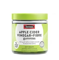 Kẹo giấm táo Swisse Apple Cider Vinegar + Fiber Gummies 45 viên của Úc