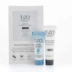 Bộ Kit Chăm Sóc Da TiZO Photoceutical - Bao Gồm Gel Rửa Mặt, Tinh Chất Dưỡng Da và Kem Chống Nắng Khoáng SPF40 PA++++