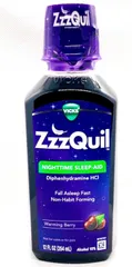 Siro hương Berry hỗ trợ ngủ ngon Vicks ZzzQuil Nighttime Sleep-Aid 354ml, Mỹ