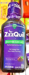 Siro hương Berry hỗ trợ ngủ ngon Vicks ZzzQuil Nighttime Sleep-Aid 354ml, Mỹ