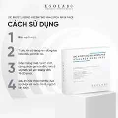 Mặt nạ Cấp Ẩm Usolab - 10 Miếng Dưỡng Ẩm Cho Làn Da Khô Ráp, Giúp Da Mềm Mịn và Sáng Hồng, Chứa Hyaluronic Acid