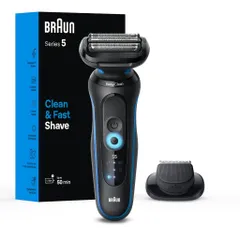Máy Cạo Râu Nam Braun Series 5 5118s Chính Hãng - 3 Lưỡi Dao, Chống Nước, Pin Li-Ion, Thiết Kế Đức, Cạo Sạch Nhanh Chóng