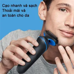 Máy Cạo Râu Nam Braun Series 5 5118s Chính Hãng - 3 Lưỡi Dao, Chống Nước, Pin Li-Ion, Thiết Kế Đức, Cạo Sạch Nhanh Chóng