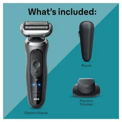 Máy cạo râu điện Braun Series 7 7120s - 3 lưỡi cắt, chống nước, điều chỉnh AutoSense cho cạo sắt và nhạy cảm - Sản phẩm Đức chính hãng