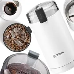 Máy Xay Cà Phê Cầm Tay Bosch TSM6A011W - Lưỡi Thép Không Gỉ, Xay Nhanh 75g, Công Suất 180W, Màu Trắng, Xuất Xứ Đức