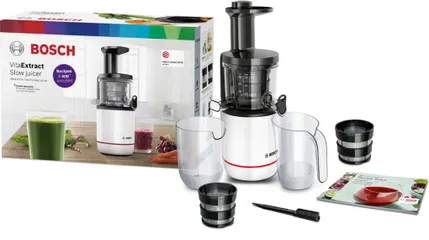 Máy Ép Chậm Bosch MESM500W - Công Nghệ Ép Nhẹ Nhà Nguyên Chất, 150W, Thiết Kế Gọn Nhẹ, Dễ Vệ Sinh, Nhập Khẩu Đức