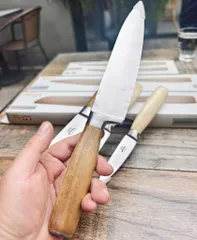 Bộ 4 Dao Cán Gỗ Kingsta Chính Hãng - Dao Chef, Dao Thái Santoku, Gọt Trái Cây - Bộ Dụng Cụ Gia Dụng Cao Cấp cho Nhà Bếp