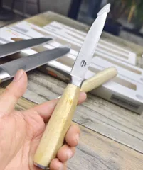 Bộ 4 Dao Cán Gỗ Kingsta Chính Hãng - Dao Chef, Dao Thái Santoku, Gọt Trái Cây - Bộ Dụng Cụ Gia Dụng Cao Cấp cho Nhà Bếp
