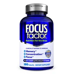 Viên uống tăng cường trí nhớ Focus Factor 180 viên - Hỗ trợ giảm stress, cải thiện chức năng não, nhập khẩu Mỹ