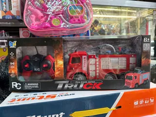 Xe Ô Tô Cứu Hỏa Điều Khiển Từ Xa (666-8) - Đồ Chơi Pin Có Đèn Sáng, Phát Triển Tư Duy Cho Trẻ Em