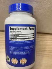 Alpha Lipoic Acid 600mg - Nutricost Hỗ Trợ Cân Bằng Đường Huyết, Giảm Đau Thần Kinh Ngoại Vi, Sản Phẩm Chất Lượng Mỹ