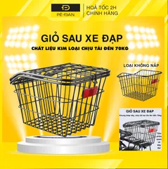 Giỏ Sau Xe Đạp Có Nắp Phù Hợp Với Xe Đạp Người Lớn Và Cả Xe Đạp Trẻ Em