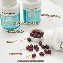 Viên uống bổ não Healthy Care Ginkgo Biloba 2000 lọ 100 viên