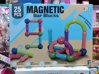 Đồ Chơi Lắp Ráp Thanh Nam Châm 25 Chi Tiết Magnetic Bar Blocks H01 - Phát Triển Tư Duy Sáng Tạo Cho Trẻ Em
