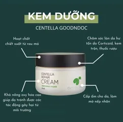 Kem Rau Má GoodnDoc Centella Repair Cream - Dưỡng Ẩm Da, Giảm Lão Hóa, Phục Hồi Da Nhạy Cảm, Chống Oxy Hóa, Dưỡng Trắng Da