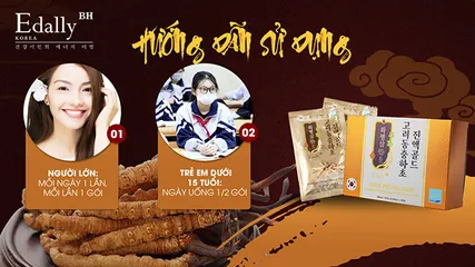 Tinh Chất Đông Trùng Hạ Thảo Edally BH - Tăng Cường Sức Đề Kháng, Giảm Mệt Mỏi, Hỗ Trợ Hô Hấp Từ Thiên Nhiên - 30 Gói (60ml)