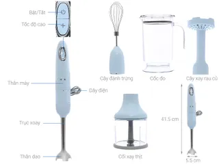 MÁY XAY CẦM TAY SMEG HBF02PBEU