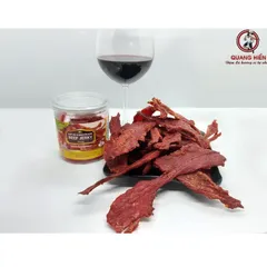 Khô Bò Nguyên Bản Quang Hiển Hộp 100g - Beef Jerky Nguyên Chất, Thơm Ngon, Đậm Vị, Ăn Vặt Lý Tưởng, Quà Tặng Ý Nghĩa