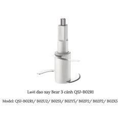 Cối Thủy Tinh Thay Thế Cho Máy Xay Sinh Tố Bear - Phụ Kiện Hỗ Trợ Các Model QSJ-B02R1, B02U2, B02S1, B02Y5, B02P2, B02X5