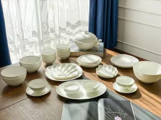 Bộ Bát Sứ Imperial 50 Món Trắng Trơn - Đồ Bát An Toàn Từ Chất Liệu Cao Cấp, Phù Hợp Với Mọi Gia Đình