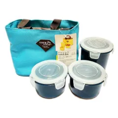 Bộ 3 Hộp Cơm Lock&Lock HAF100 Kèm Túi Giữ Nhiệt - 350ml (2 chiếc) và 580ml (1 chiếc) - Hàng Chính Hãng, Nhiều Màu