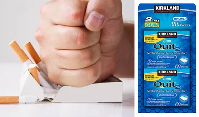 Kẹo Cai Thuốc Lá Kirkland Signature Quit 2mg Gum 190 Viên - Hỗ Trợ Bỏ Thuốc Lá Hiệu Quả, Hương Vị Nguyên Bản, Tiện Dụng