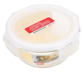 Hộp Thủy Tinh Lock&Lock Hình Tròn 400ml - Đựng Thực Phẩm Sang Trọng, Chịu Nhiệt 400°C, Kín Hơi 100%