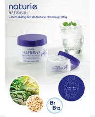 Kem dưỡng ẩm Naturie Hatomugi Nhật Bản 180gr - Gel dưỡng trắng sáng da, cấp ẩm sâu, sản phẩm chăm sóc da được yêu thích.