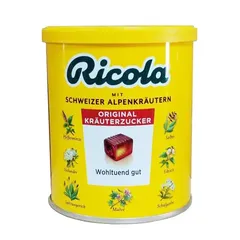 Kẹo ngậm ho thảo mộc Ricola Đức 100 viên - Giảm ho, đau họng, hương bạc hà tự nhiên - Hộp 250gr chất lượng cao